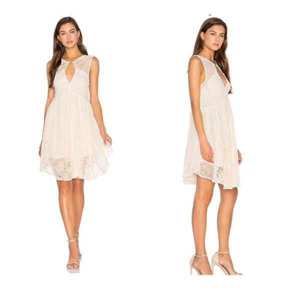 Free People Dresses & Skirts - Free People Keyhole Metallic Lace Keyhole Dress